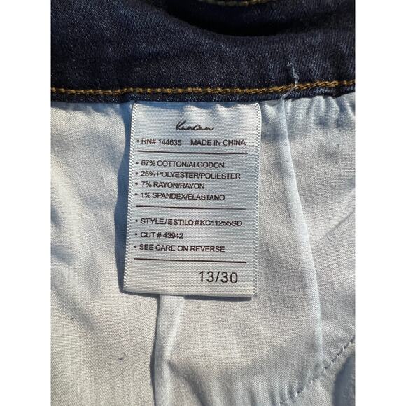 Kancan Jeans Anna Low Rise Boot Cut Dark Frayed Stretch Denim Boho Fall Casual - Picture 8 of 8